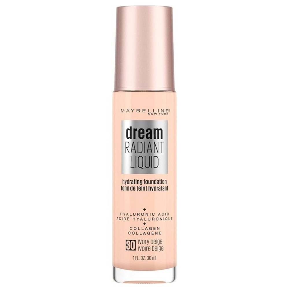 Maybelline 30 Ivory Beige Dream Radiant Liquid Hydrating Foundation 1oz